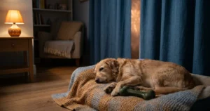 calm a dog during thunderstorms